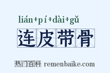 连皮带骨是什么意思的图片